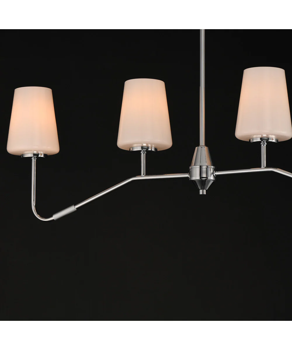 Durham 4-Light Linear Chandelier Polished Chrome - Image 5