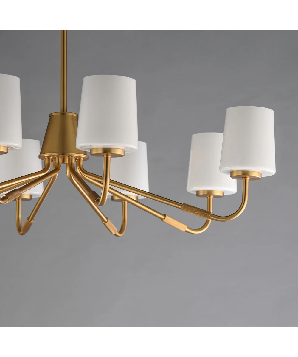 Durham 8-Light Chandelier Natural Aged Brass - Image 5