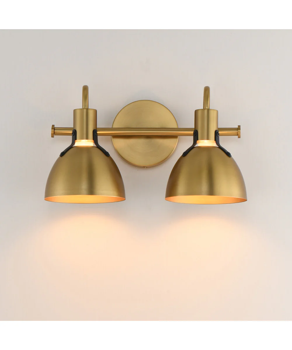 Dusk 2-Light Wall Sconce Satin Brass - Image 3