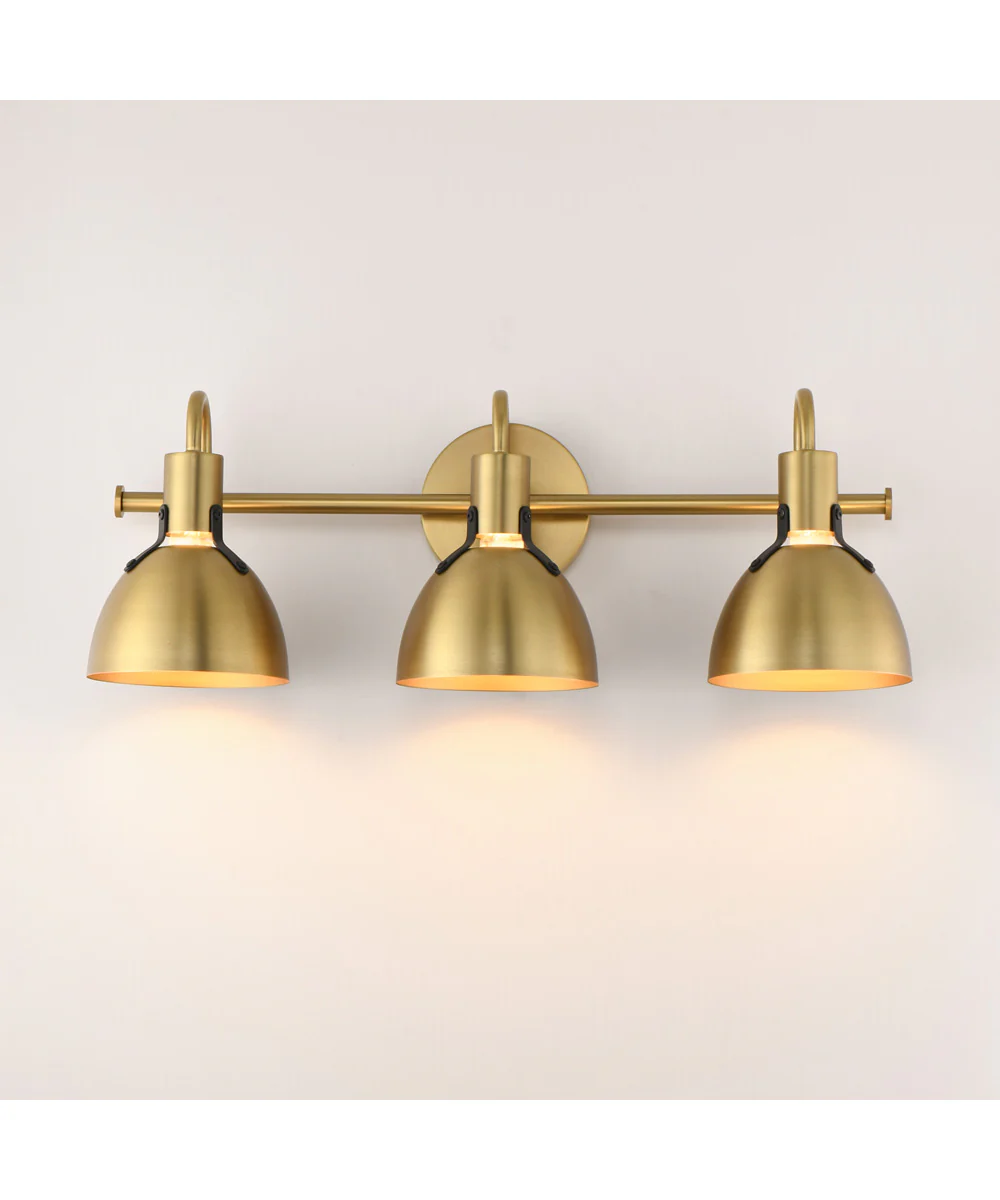 Dusk 3-Light Wall Sconce Satin Brass - Image 2