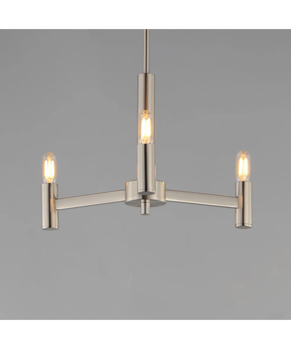 Emana 3-Light Chandelier Satin Nickel - Image 3