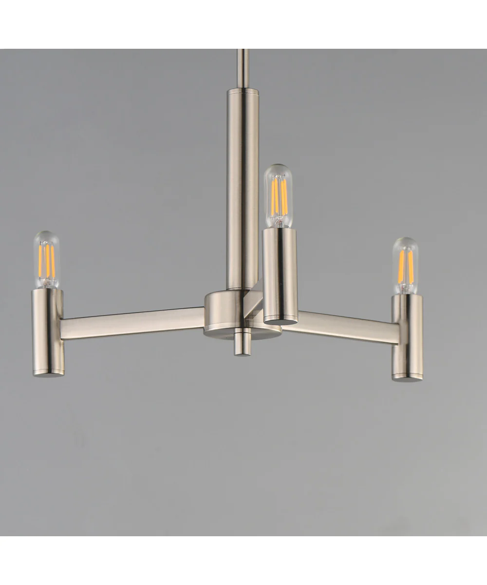 Emana 3-Light Chandelier Satin Nickel - Image 4