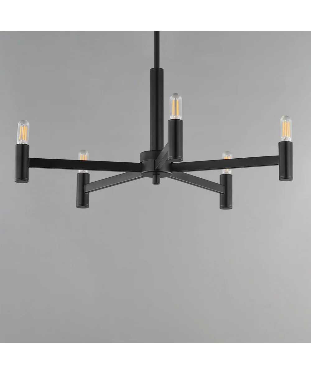 Emana 5-Light Chandelier Black - Image 2