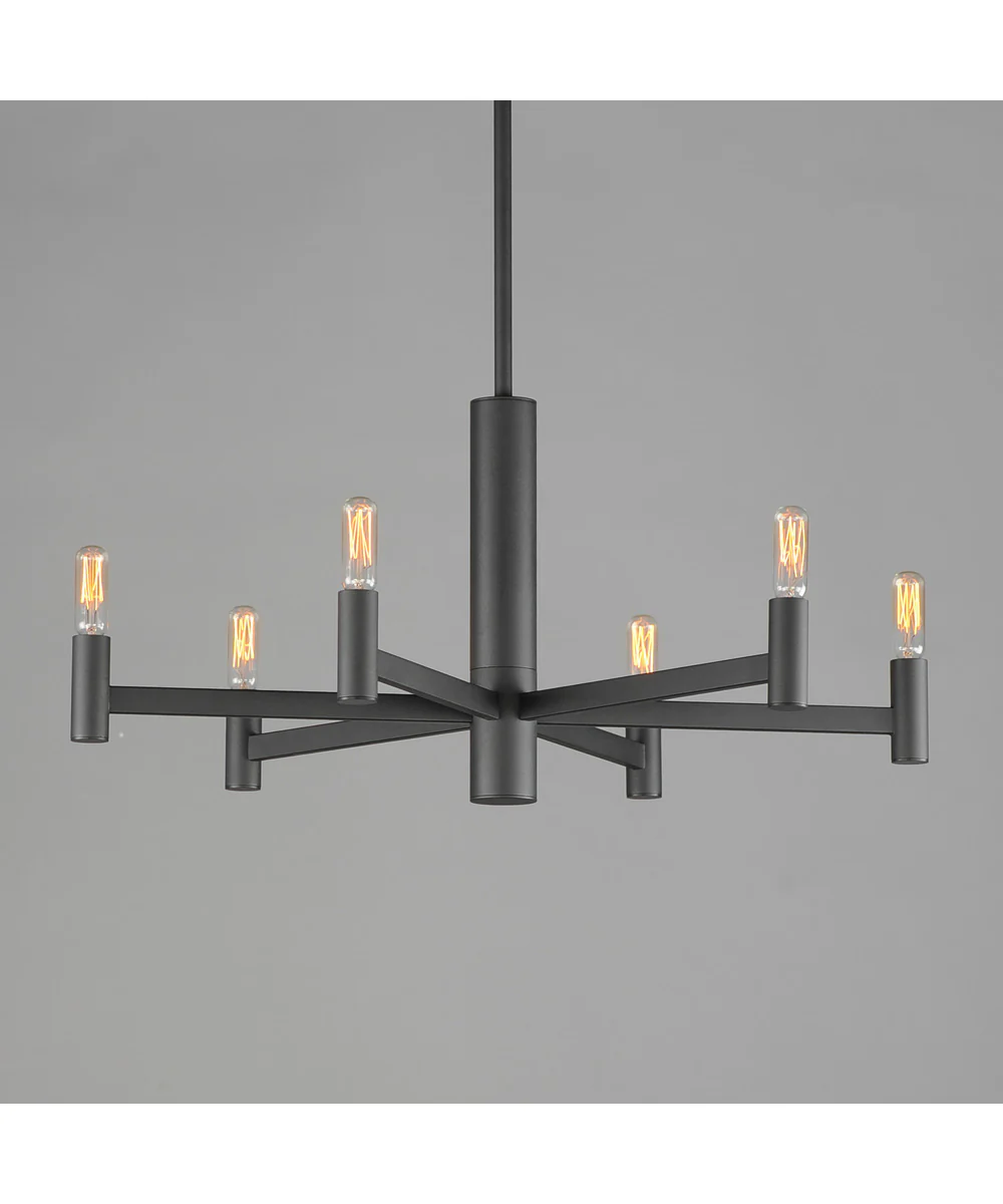 Emana 6-Light Chandelier Black - Image 3
