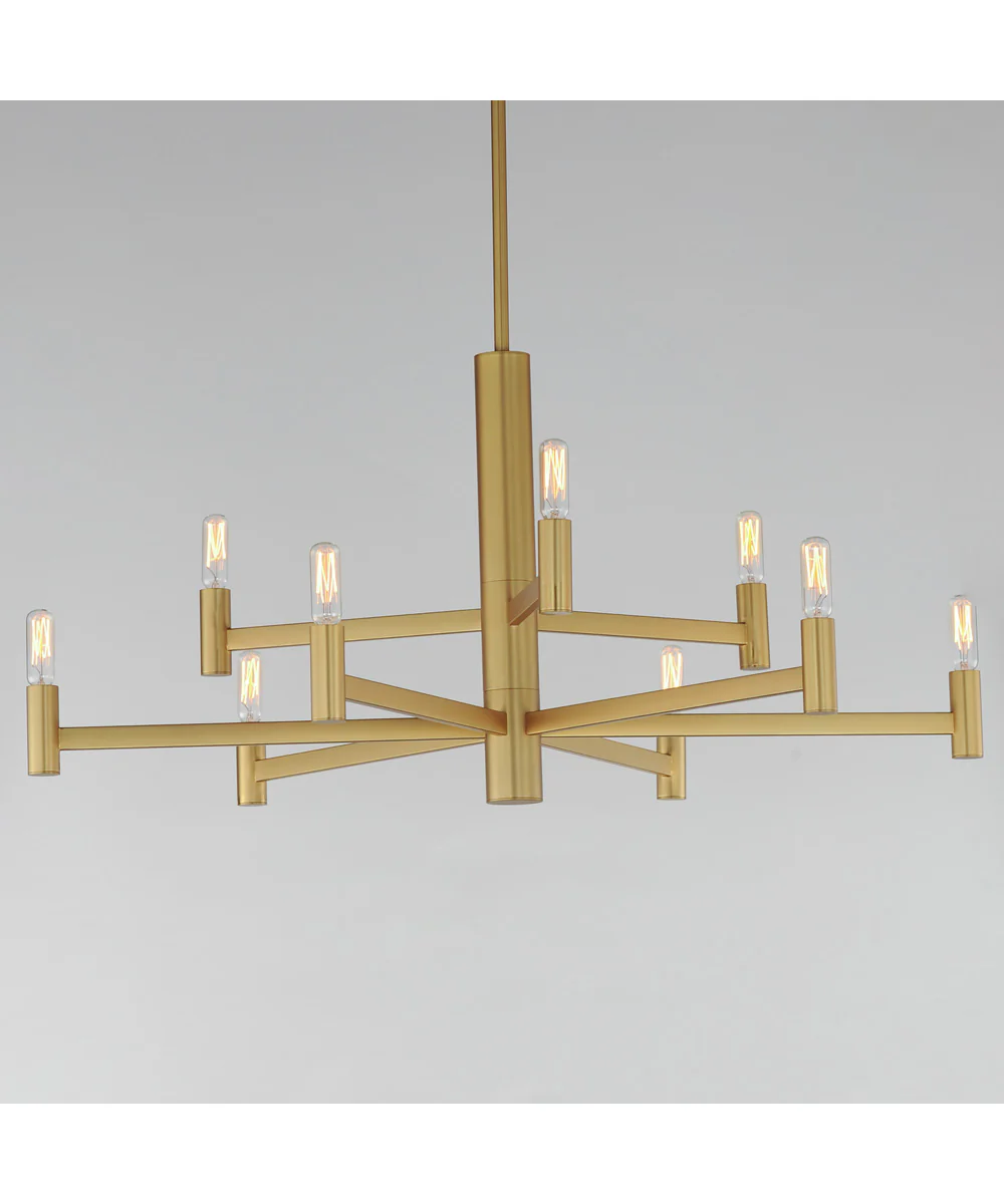 Emana 9-Light Chandelier Natural Aged Brass - Image 2