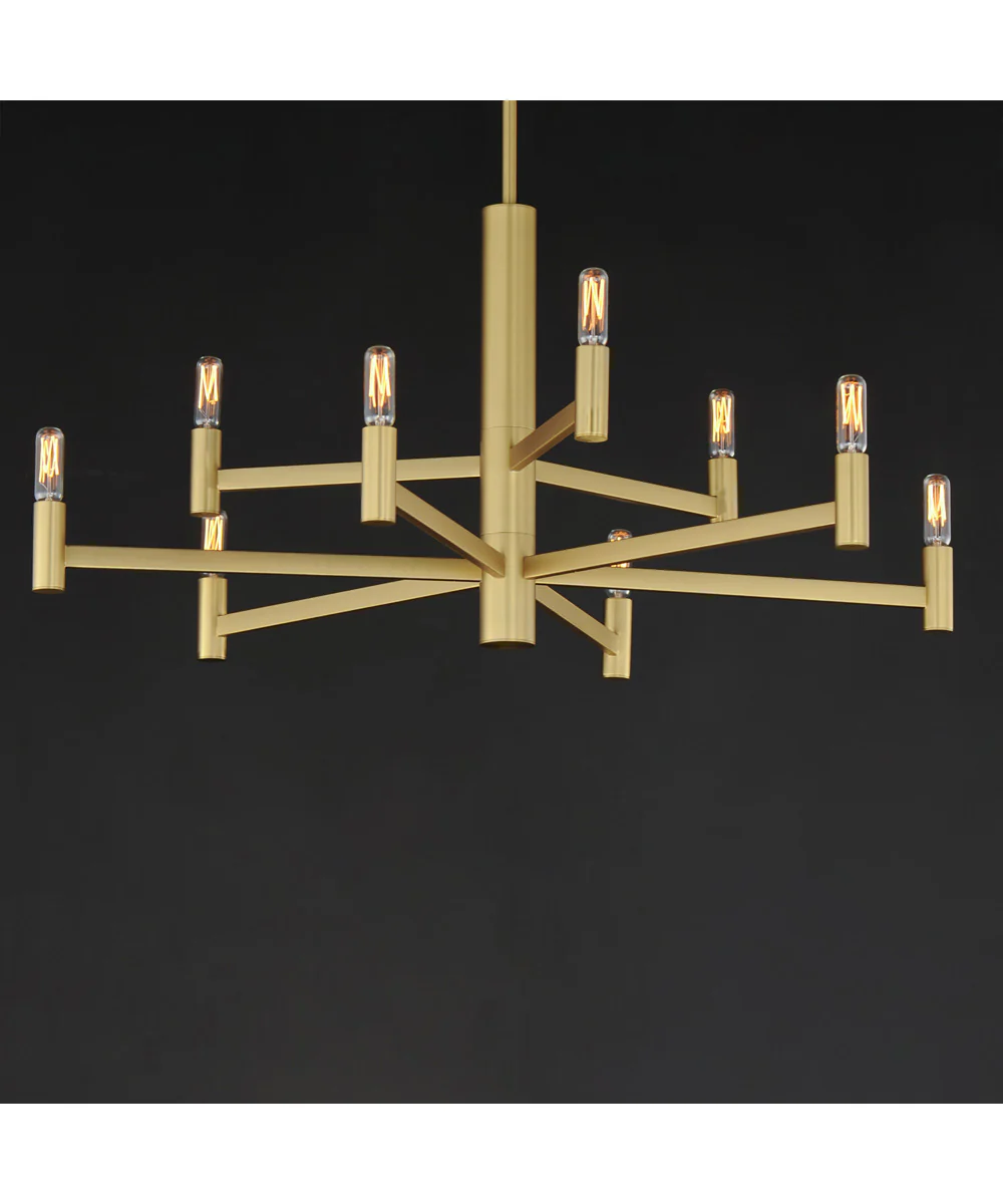 Emana 9-Light Chandelier Natural Aged Brass - Image 4