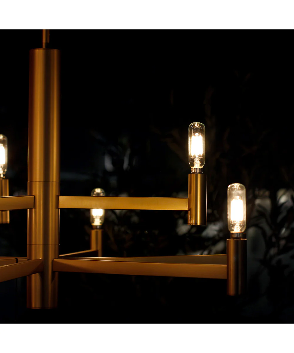 Emana 9-Light Chandelier Natural Aged Brass - Image 6