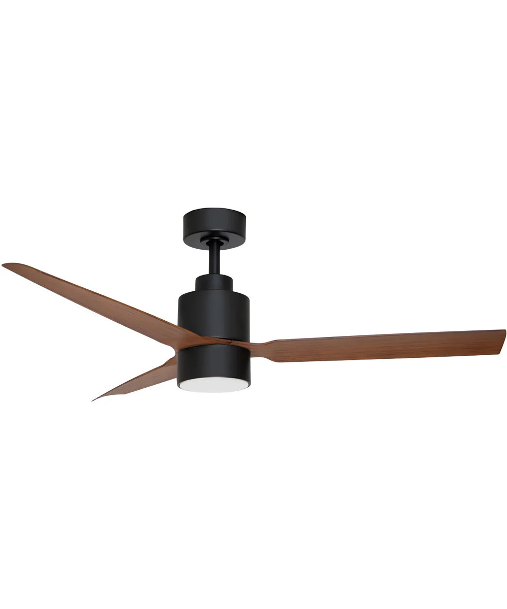 Falcon DC 52 inch Indoor/Outdoor Fan w LED Light Kit Black / Walnut