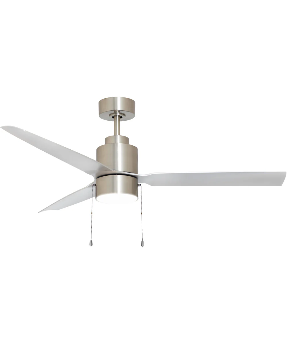 Falcon Pull Chain 52 inch In/Outdoor Fan w LED Light Satin Nickel - Image 2