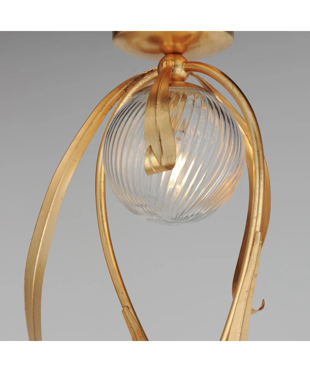 Firenze 3-Light Flush Mount Gold Leaf - Image 4