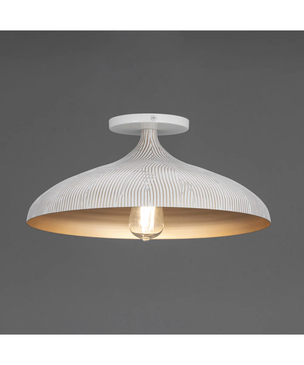 Fleur Flush Mount White/Gold - Image 4