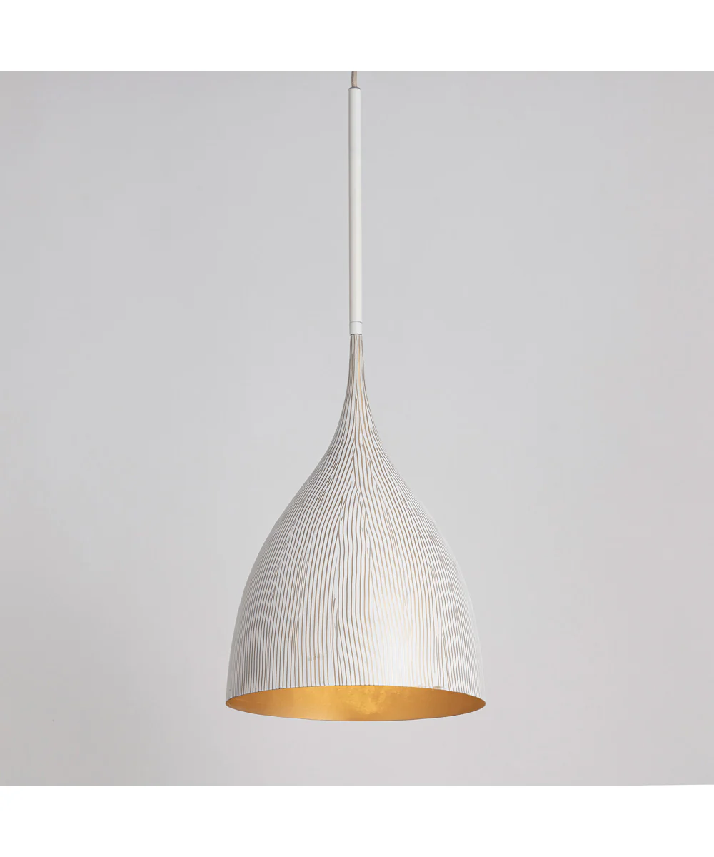 Fleur Small 1-Light Pendant White/Gold - Image 3