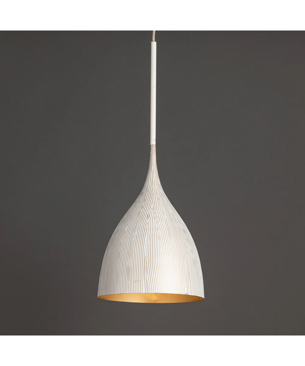 Fleur Small 1-Light Pendant White/Gold - Image 4