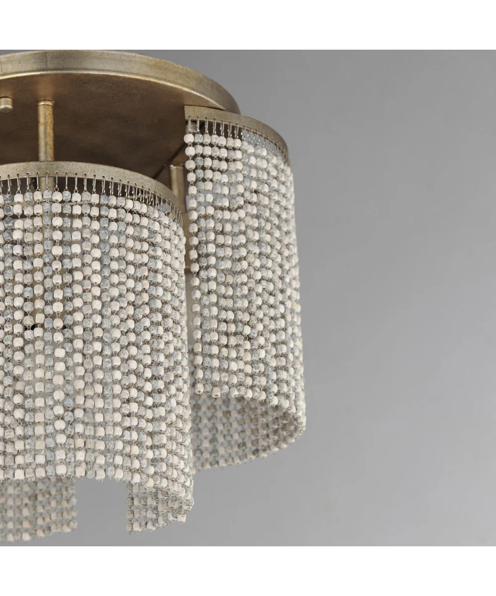 Fontaine 3-Light Flush Mount Golden Silver - Image 5
