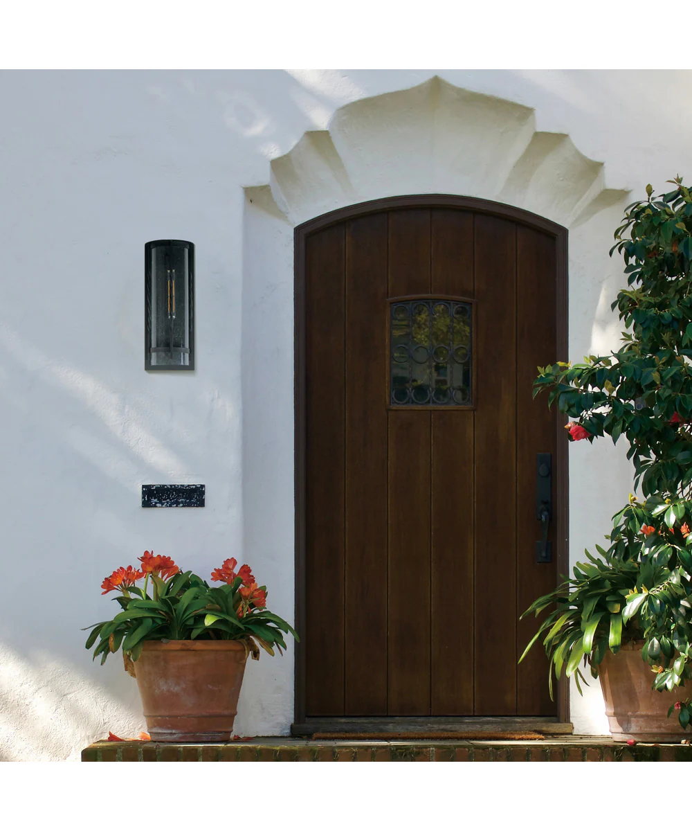 Foundry 1-Light Outdoor Wall Sconce Black - Image 2