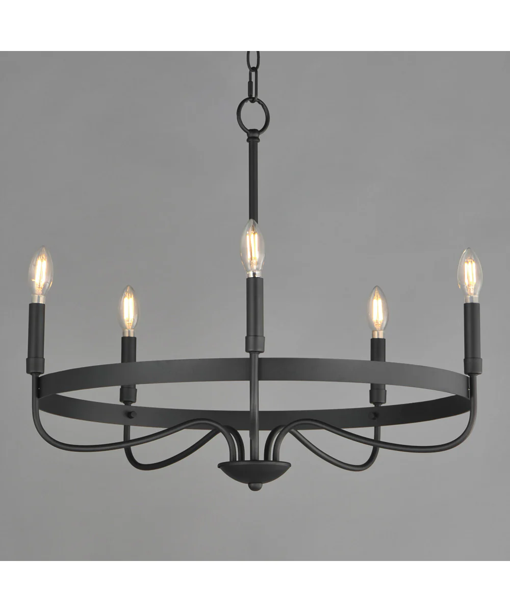 Frankie 5-Light Chandelier Black - Image 3