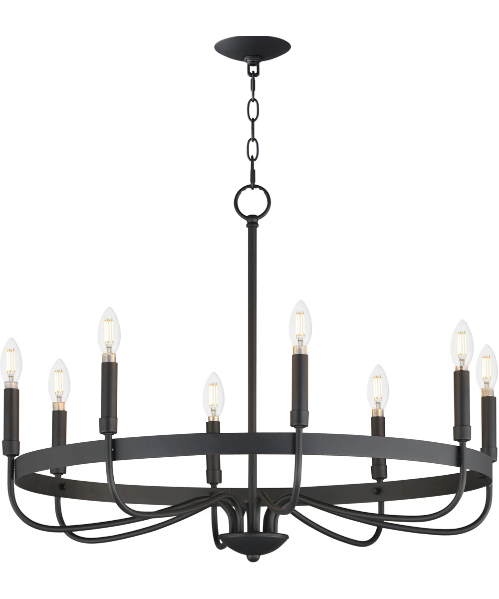 Frankie 8-Light Chandelier Black