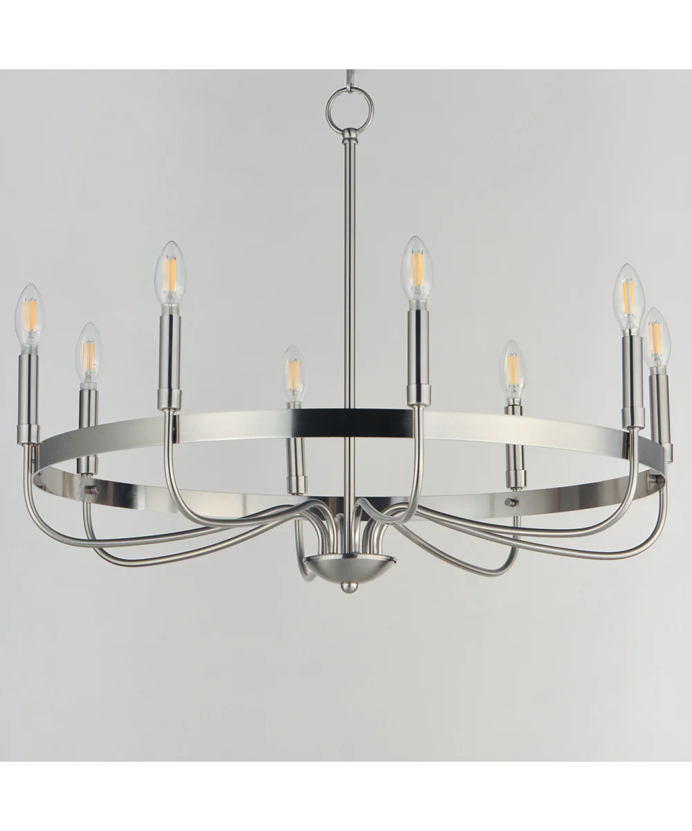 Frankie 8-Light Chandelier Satin Nickel - Image 2