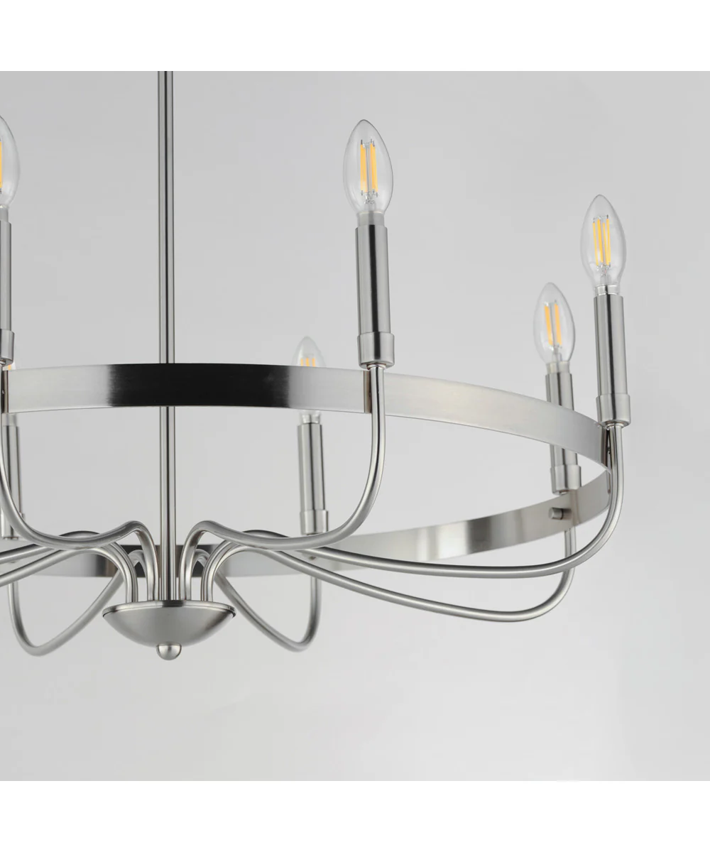 Frankie 8-Light Chandelier Satin Nickel - Image 4