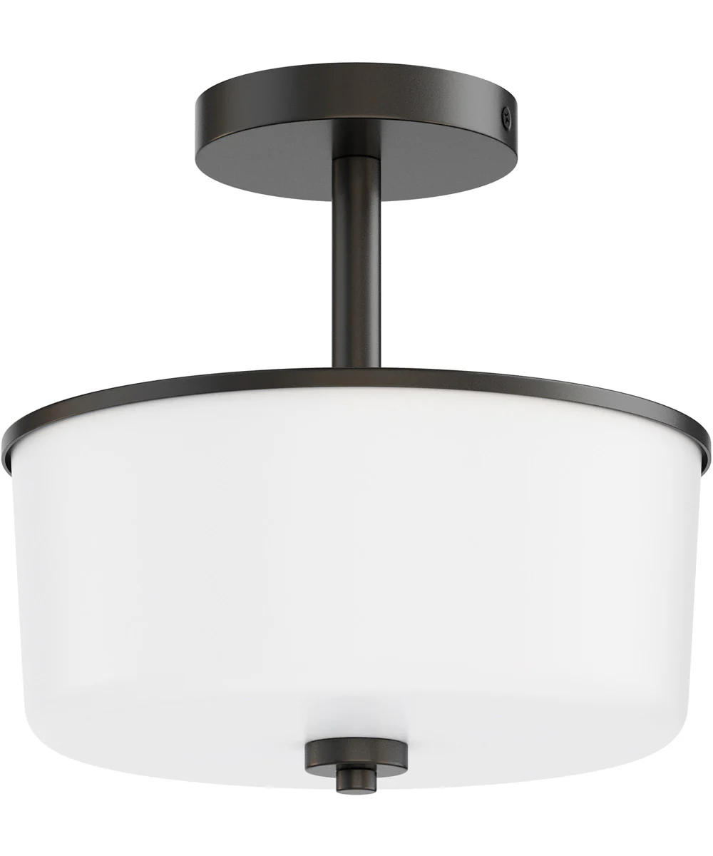 Fuller 2-Light Semi Flush/Pendant Convertible Black