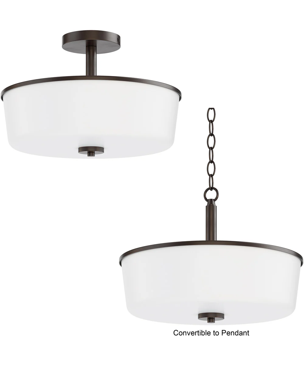 Fuller 3-Light Semi Flush/Pendant Convertible Oil Rubbed Bronze - Image 2