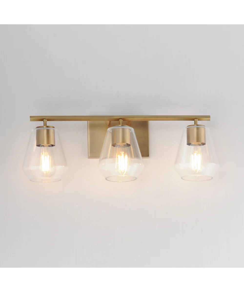 Geode 3-Light Bath Vanity Natural Aged Brass - Image 3