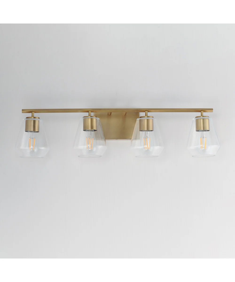 Geode 4-Light Bath Vanity Natural Aged Brass - Image 2