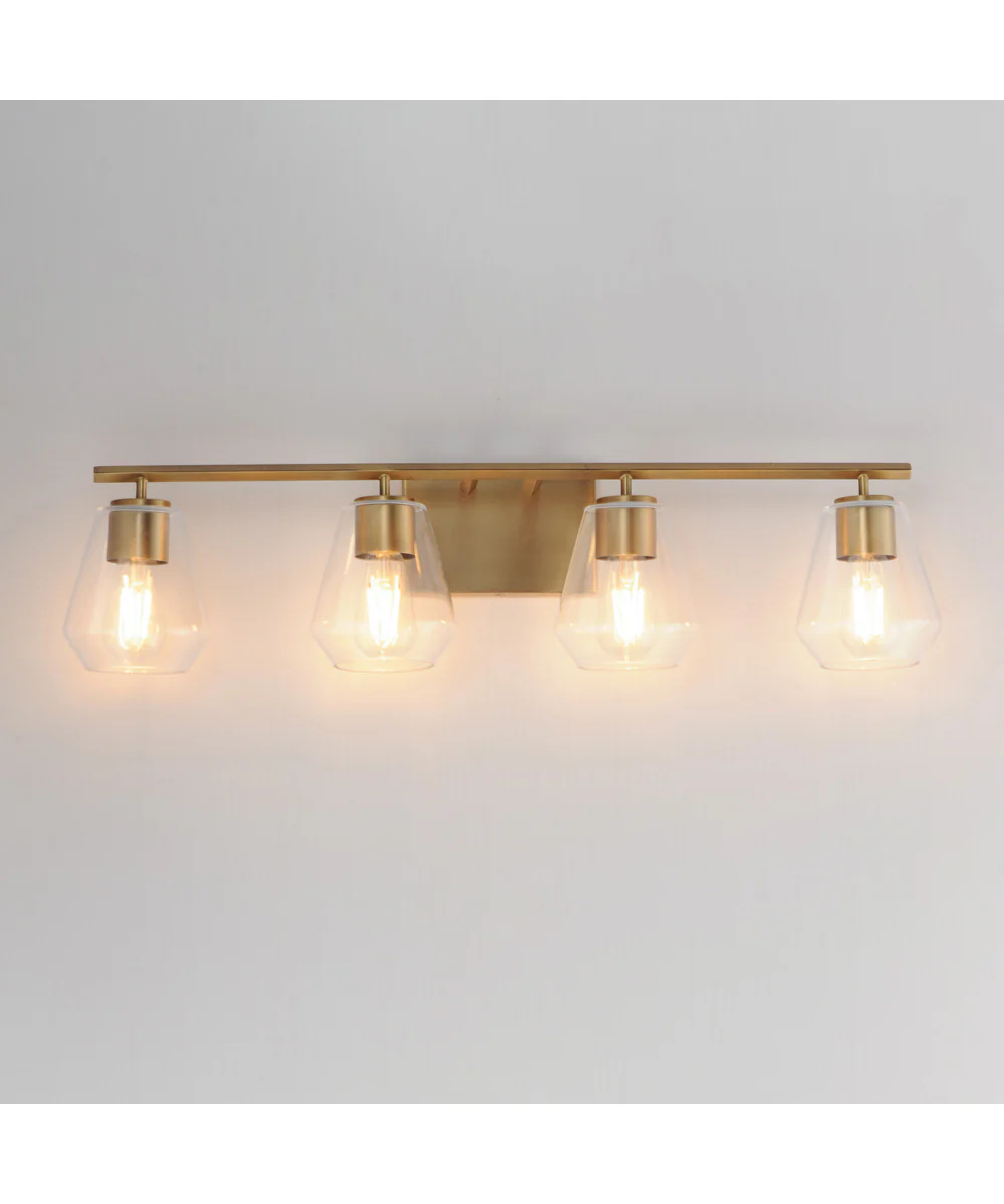 Geode 4-Light Bath Vanity Natural Aged Brass - Image 3