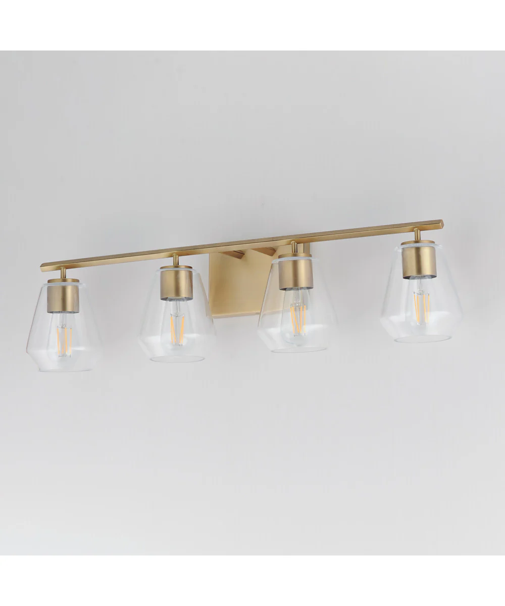 Geode 4-Light Bath Vanity Natural Aged Brass - Image 4