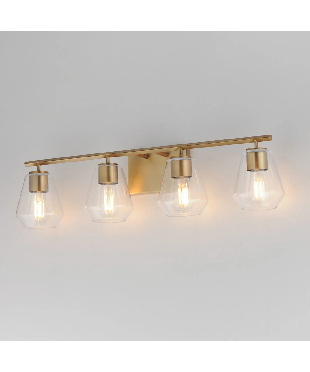 Geode 4-Light Bath Vanity Natural Aged Brass - Image 5
