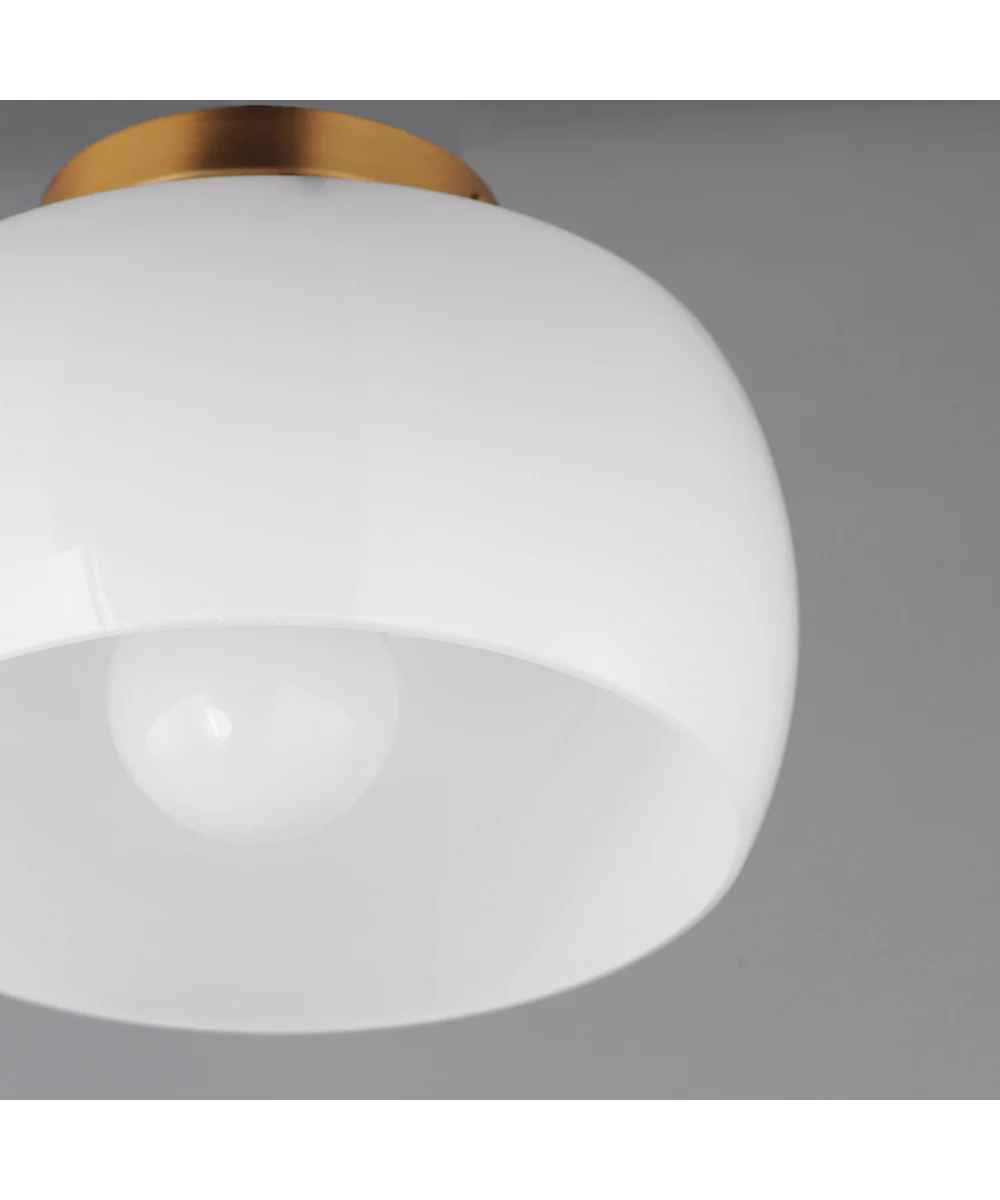 Glazed Flush Mount White/Natural Aged Brass - Image 5