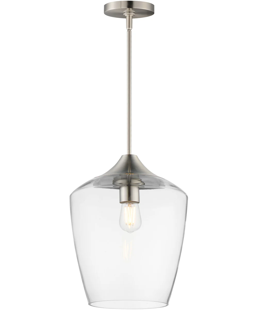 Goblet 12 inch Single Pendant Satin Nickel