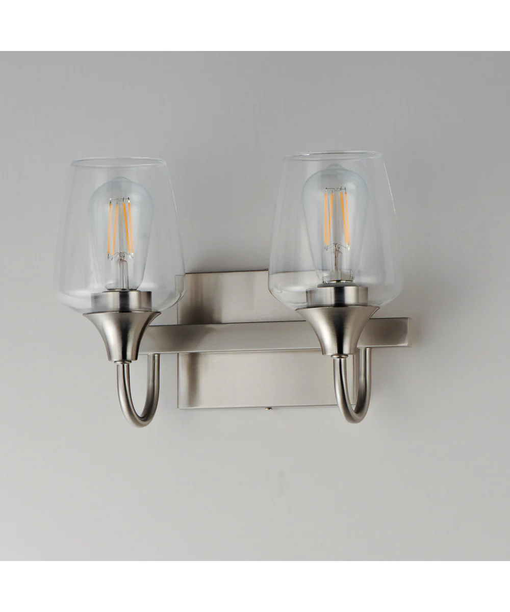 Goblet 2-Light Wall Sconce Satin Nickel - Image 2