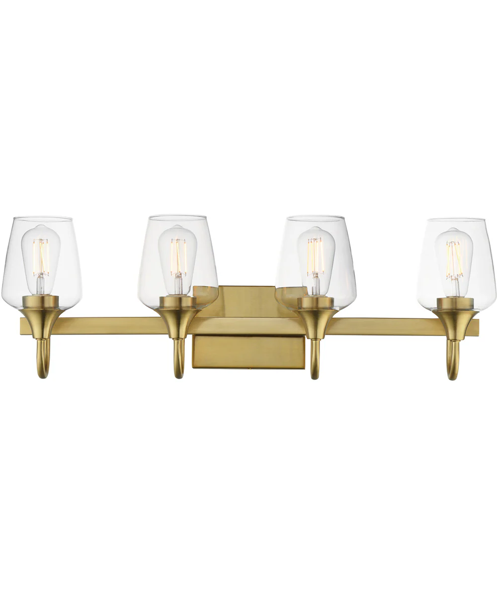 Goblet 4-Light Wall Sconce Natural Aged Brass