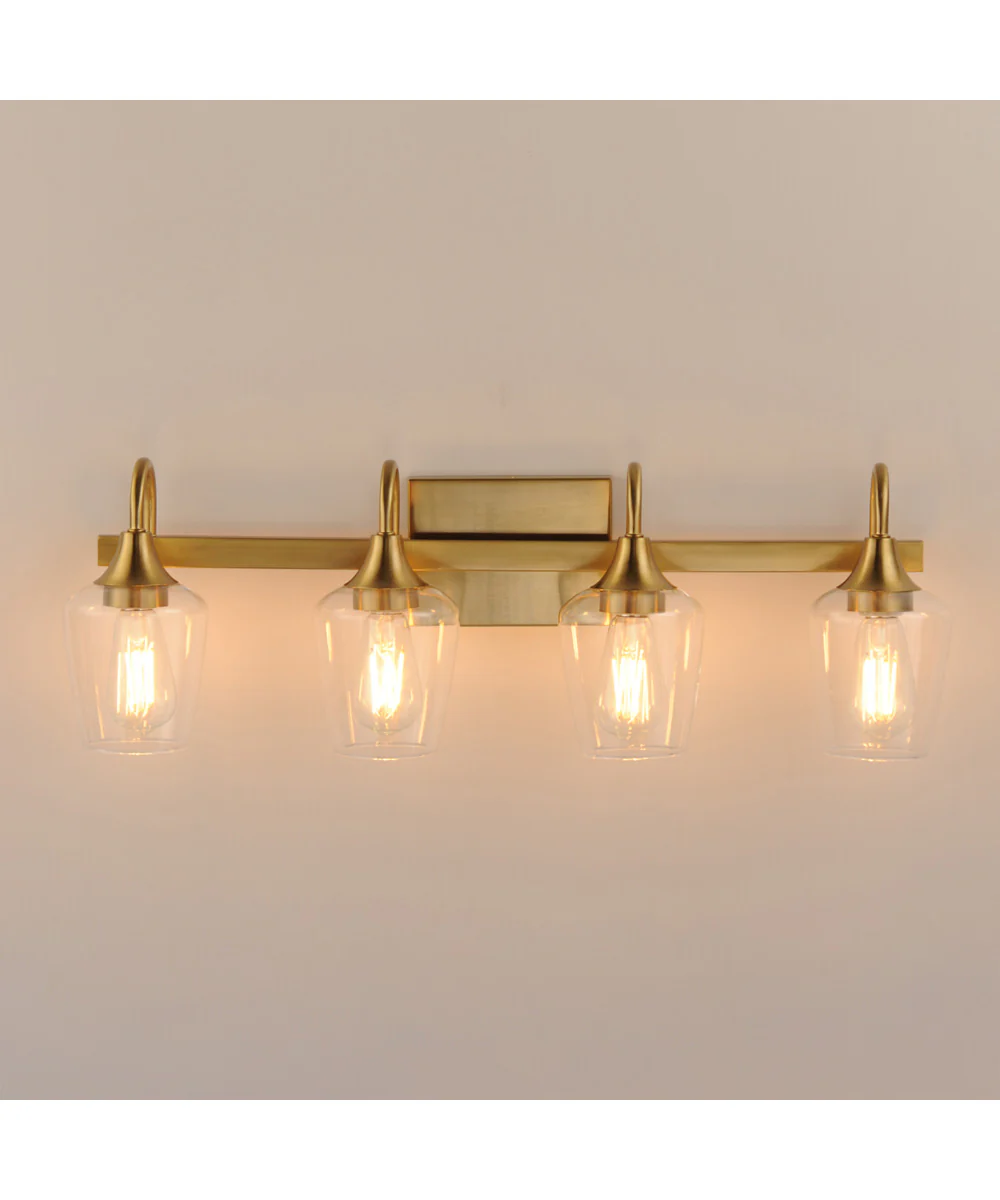 Goblet 4-Light Wall Sconce Natural Aged Brass - Image 3