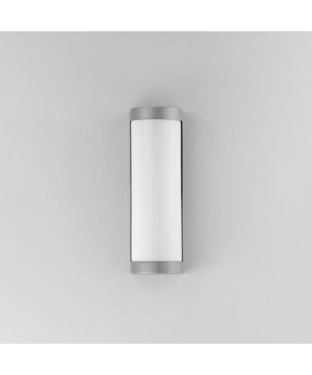 Halfpipe 15 inch LED Outdoor Sconce - 5CCT Brushed Aluminum - Image 2