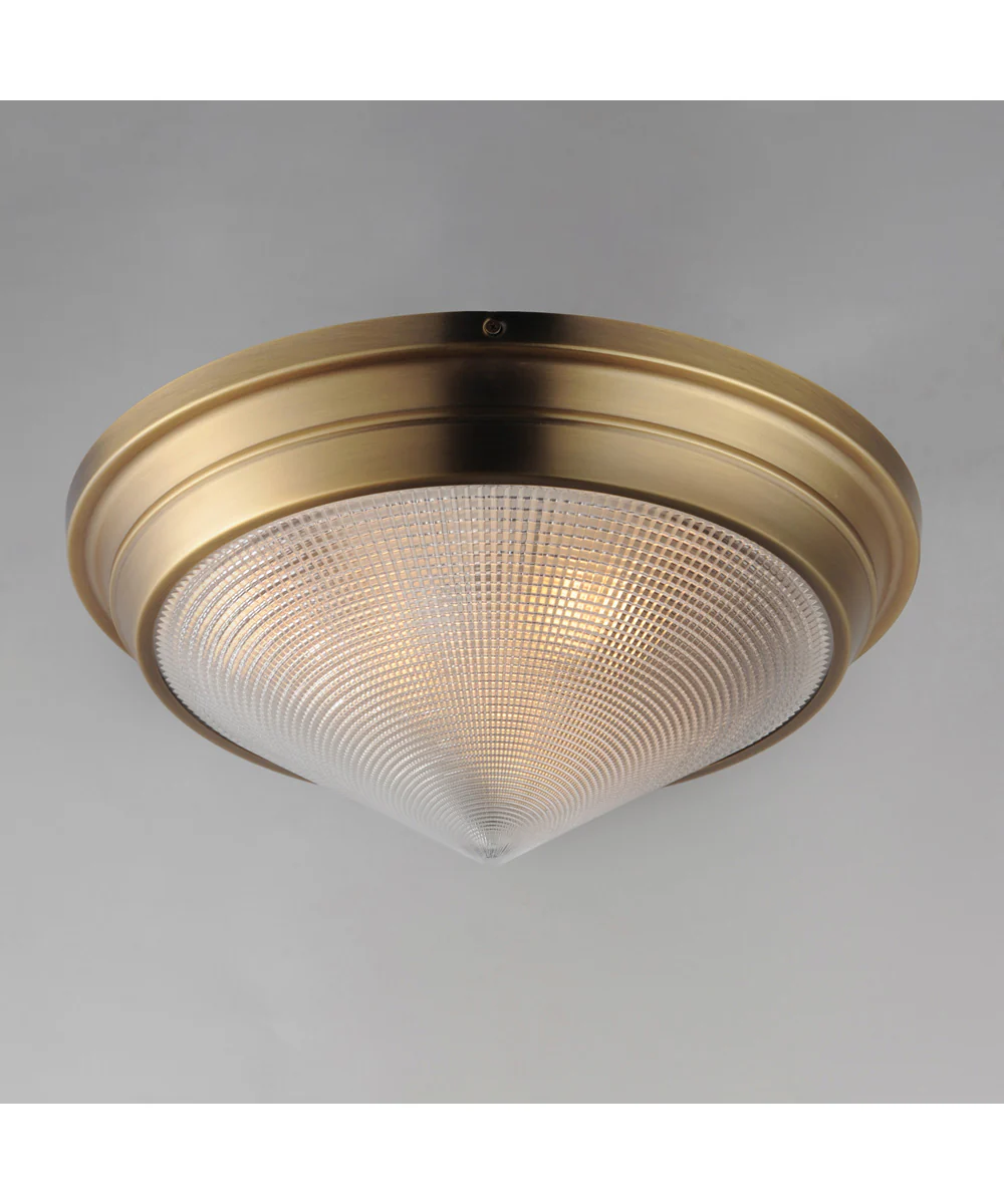 Hargreaves 3-Light Flush Mount Natural Aged Brass - Image 3