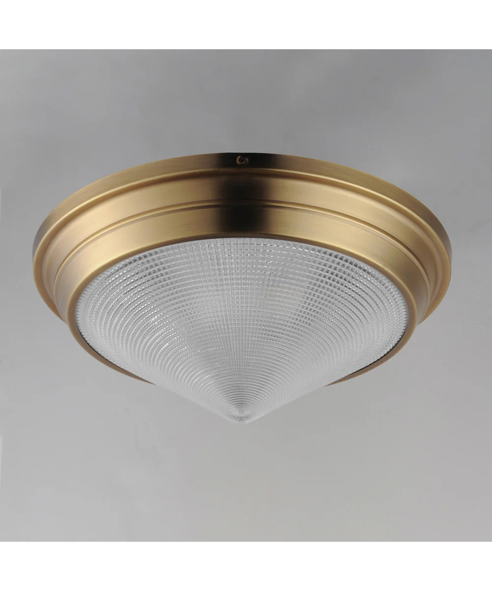 Hargreaves 3-Light Flush Mount Natural Aged Brass - Image 4