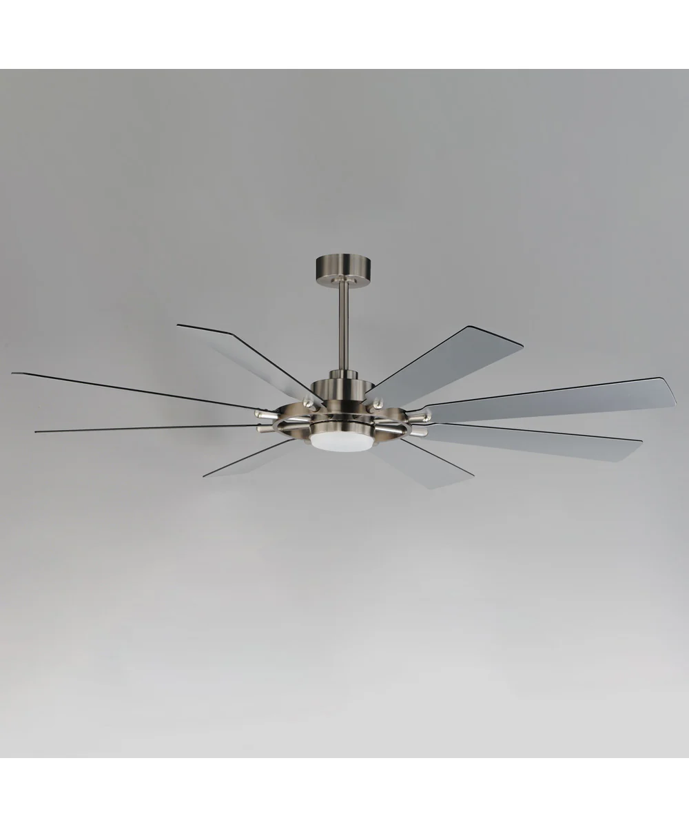 Helm 72 inch Indoor Fan w LED Light Kit Satin Nickel - Image 3