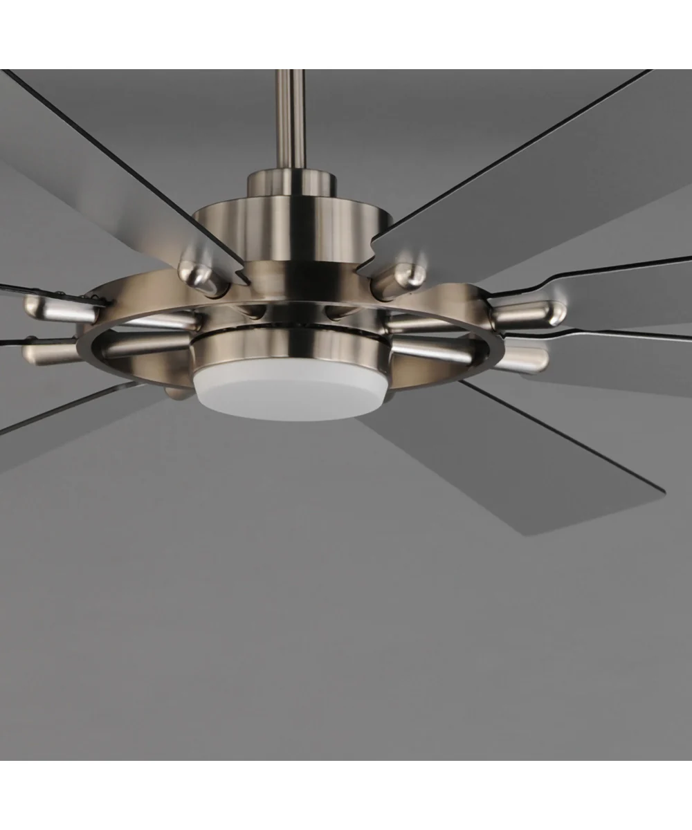 Helm 72 inch Indoor Fan w LED Light Kit Satin Nickel - Image 5