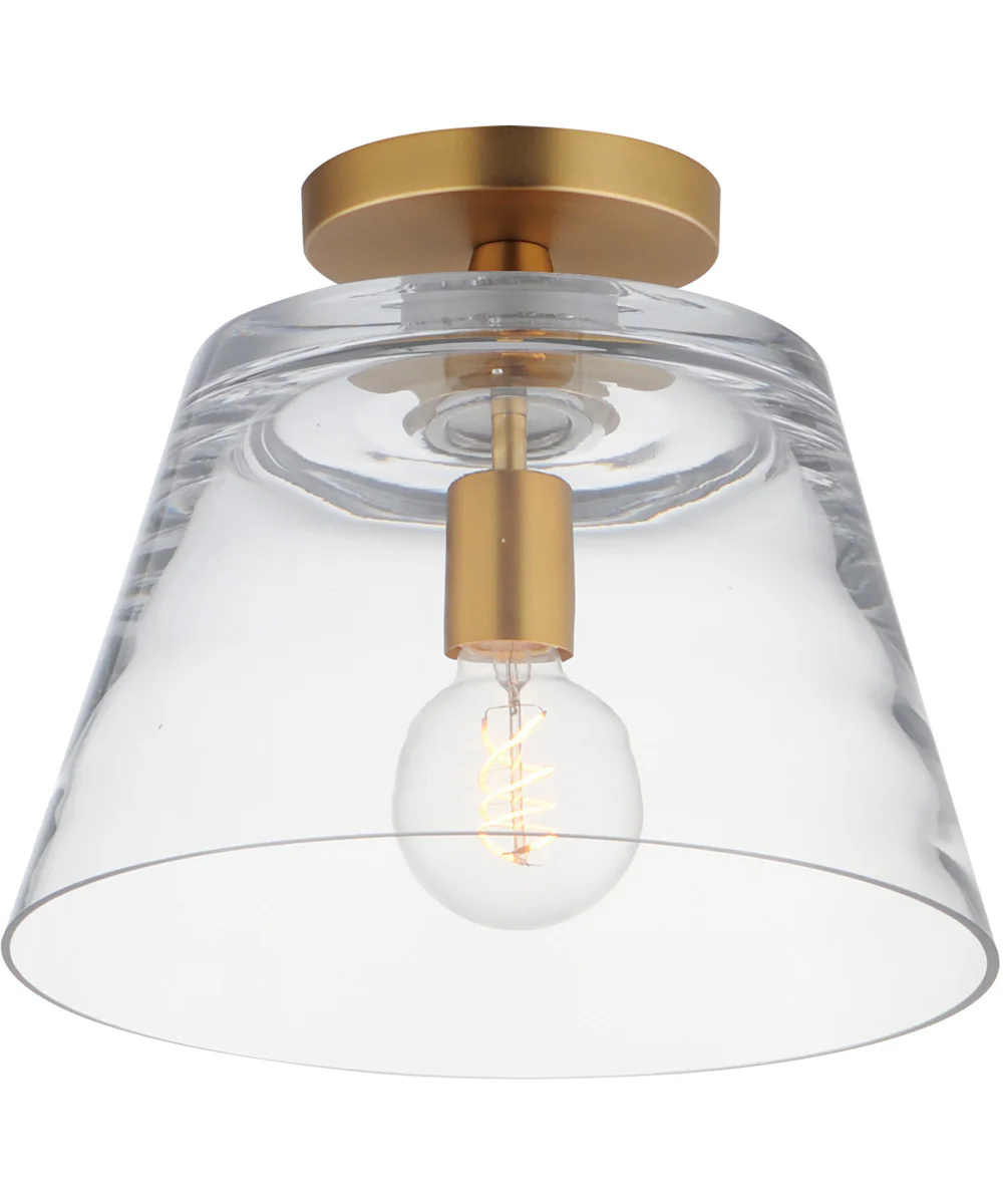 Hudson 1-Light Semi-Flush Mount/Pendant Natural Aged Brass