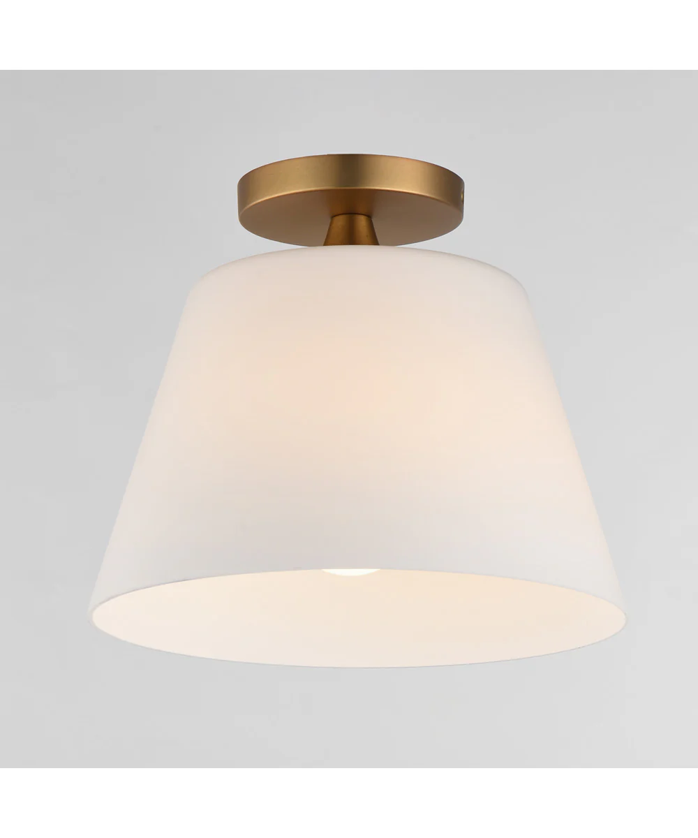 Hudson 1-Light Semi-Flush Mount/Pendant Natural Aged Brass - Image 3