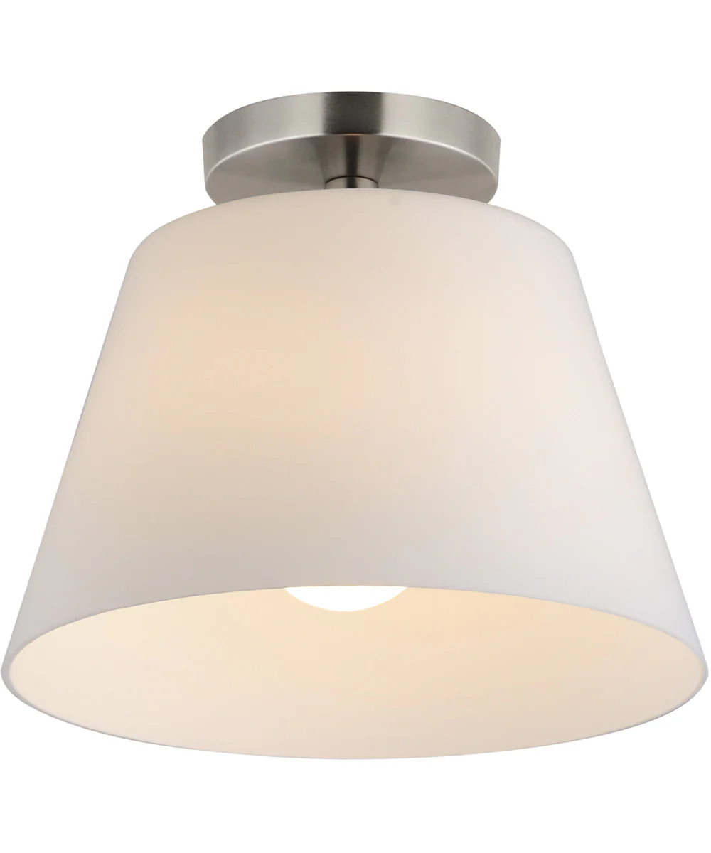 Hudson 1-Light Semi-Flush Mount/Pendant Satin Nickel