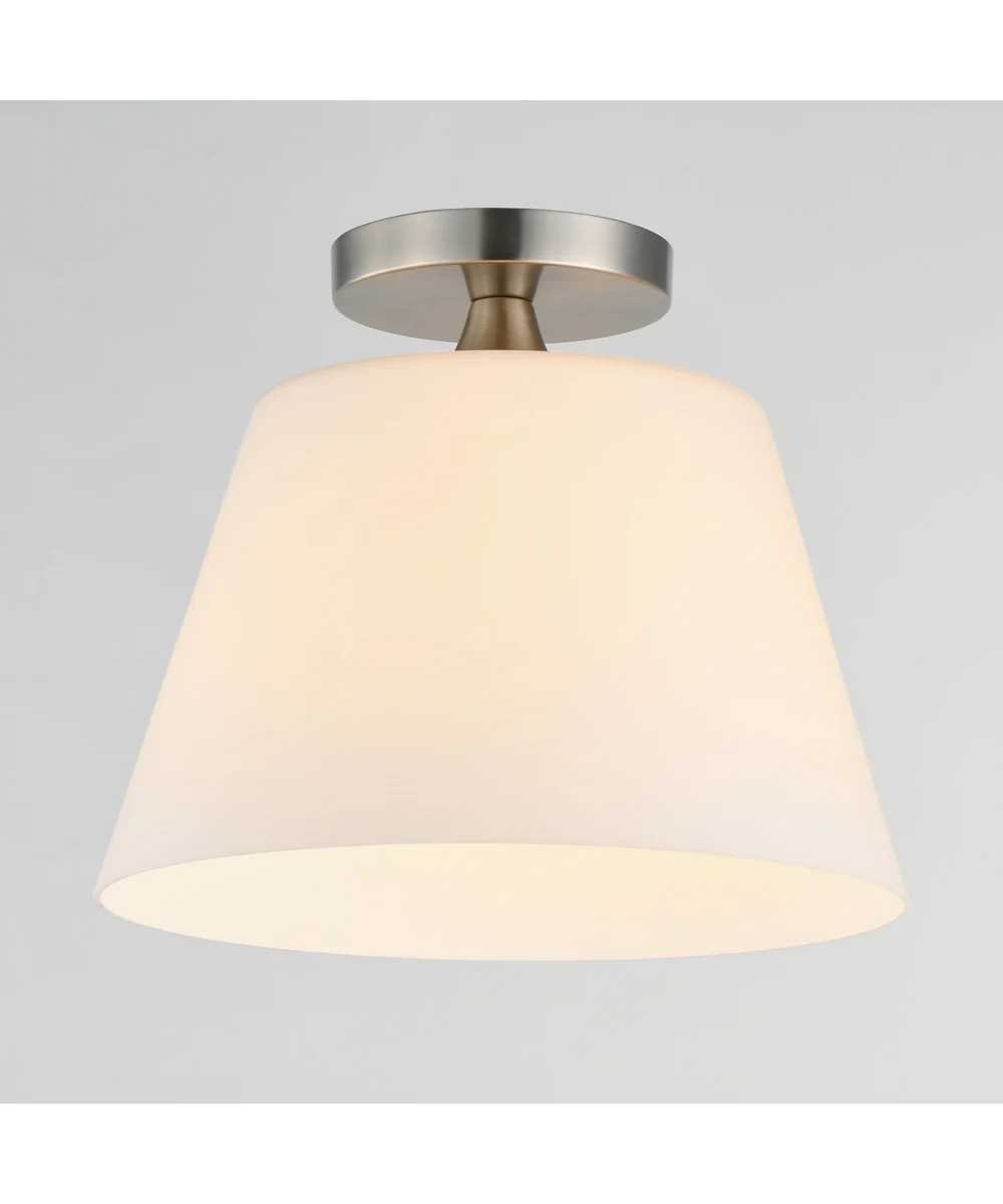 Hudson 1-Light Semi-Flush Mount/Pendant Satin Nickel - Image 3