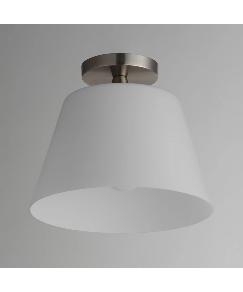 Hudson 1-Light Semi-Flush Mount/Pendant Satin Nickel - Image 4