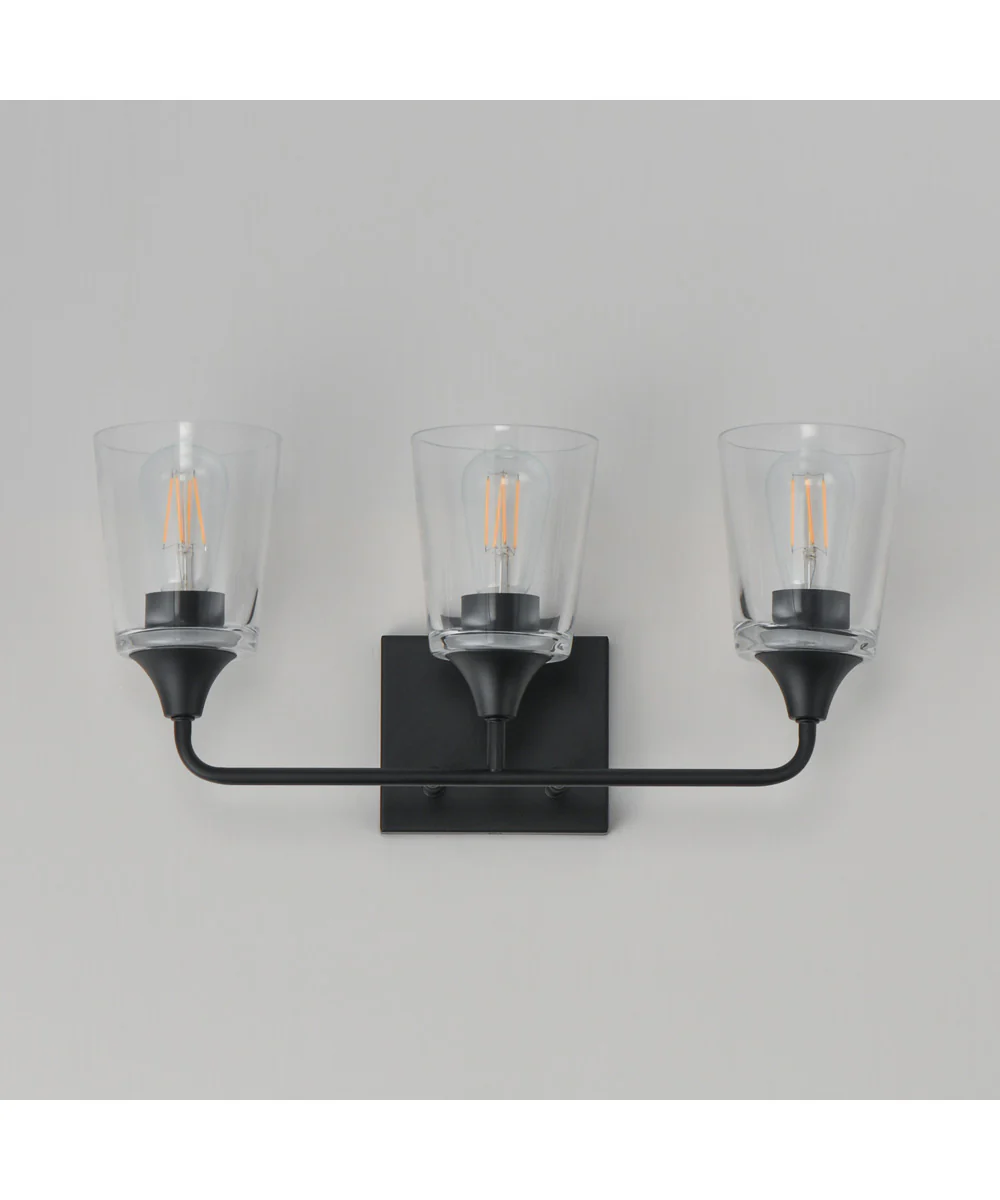 Hudson 3-Light Bath Vanity Black - Image 2
