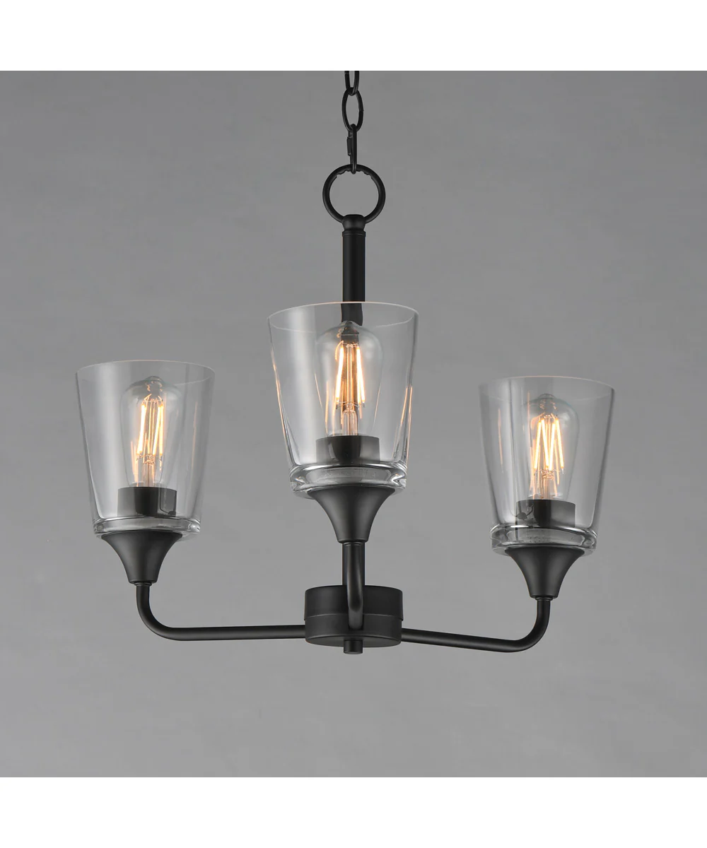 Hudson 3-Light Chandelier Black - Image 4