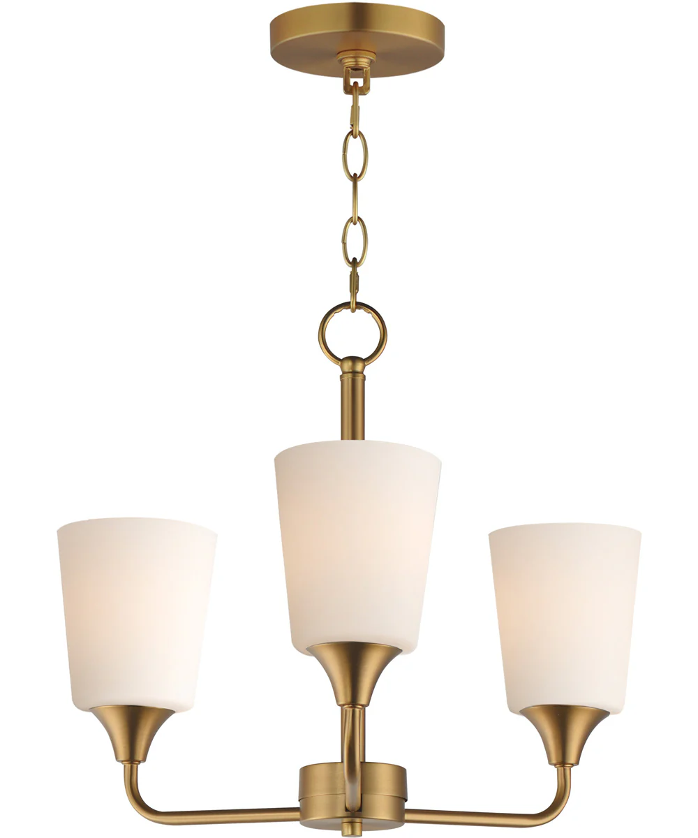 Hudson 3-Light Chandelier Natural Aged Brass