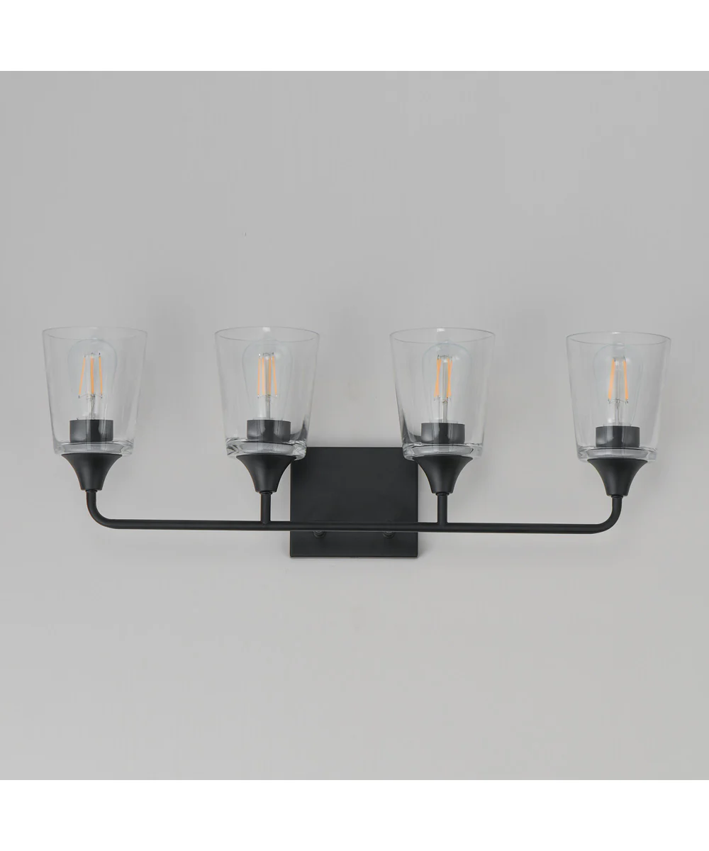 Hudson 4-Light Bath Vanity Black - Image 2