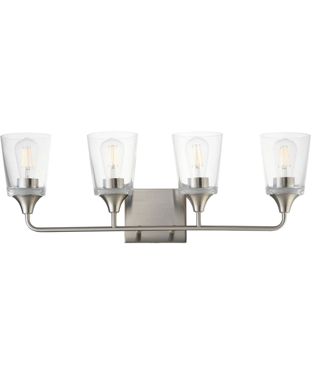 Hudson 4-Light Bath Vanity Satin Nickel